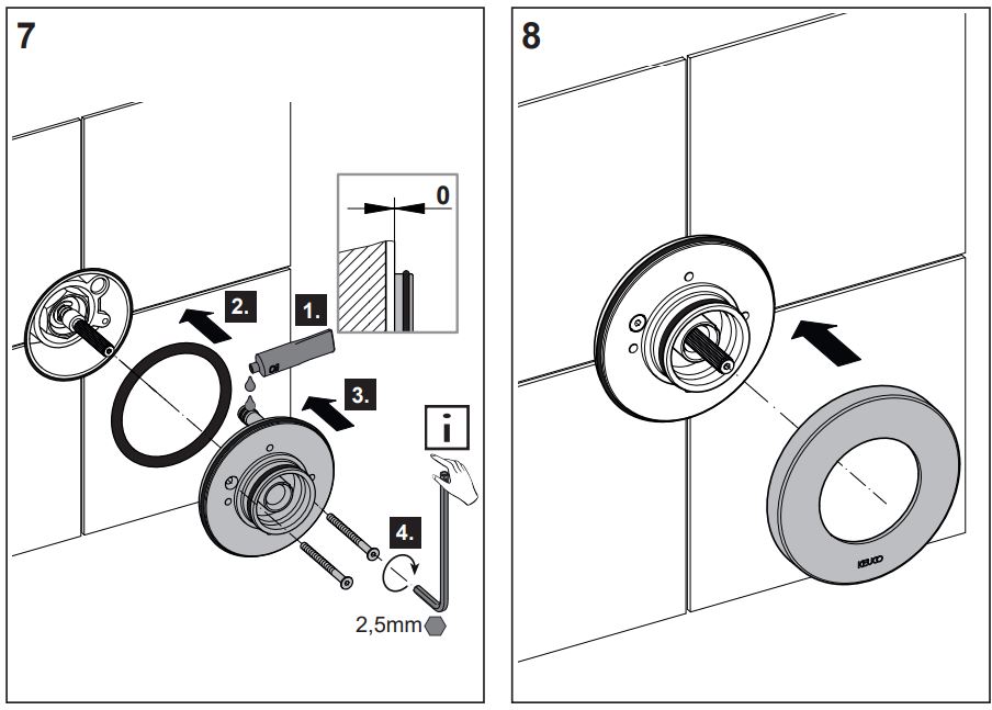 KEUCO 59549 IXMO 3-Way Stop and Diverter Valve Instruction Manual - How to use