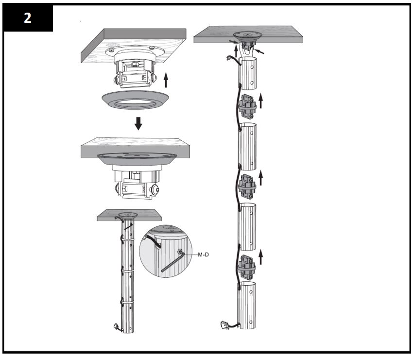 KIMEX 052-0500 Ceiling Mount for Videoprojector Instructions - How to use