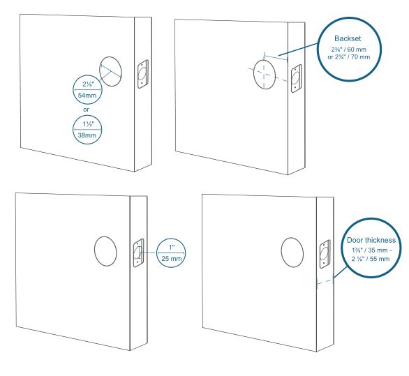 Locks Q106e Smart Lock - Door thickness (1 35 mm - 2 55 mm)