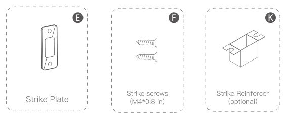 Locks Q106e Smart Lock - Install the strike plate