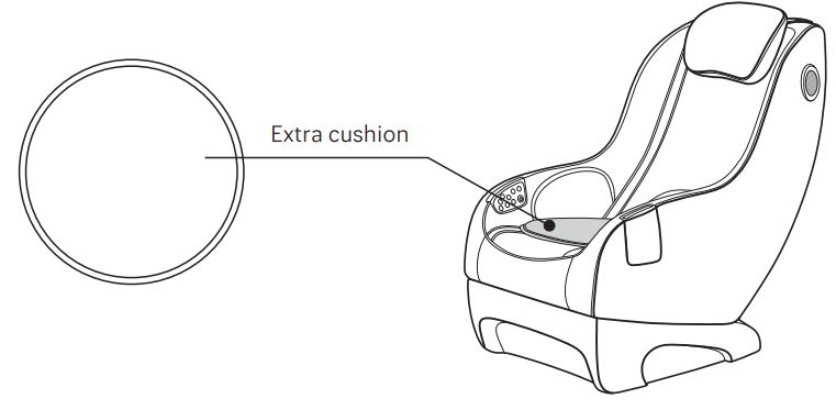 MASSAGGIO Piccolo Massage Chairs User Manual - Usage of the seat cushion