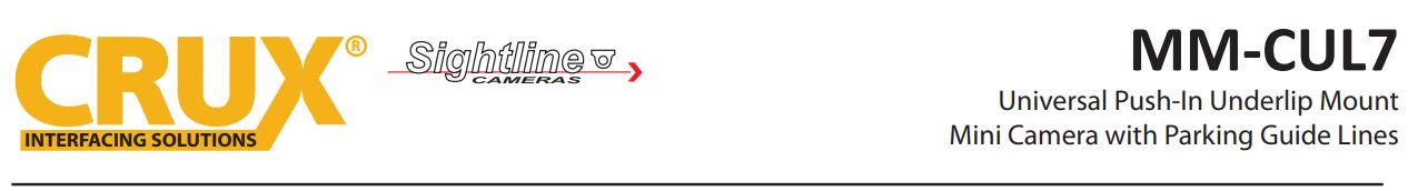 MM-CUL7 Universal Push-In Underlip Mount Mini Camera with Parking Guide Lines User Manual - MM-CUL7 Universal Push-In Underlip Mount Mini Camera with Parking Guide Lines