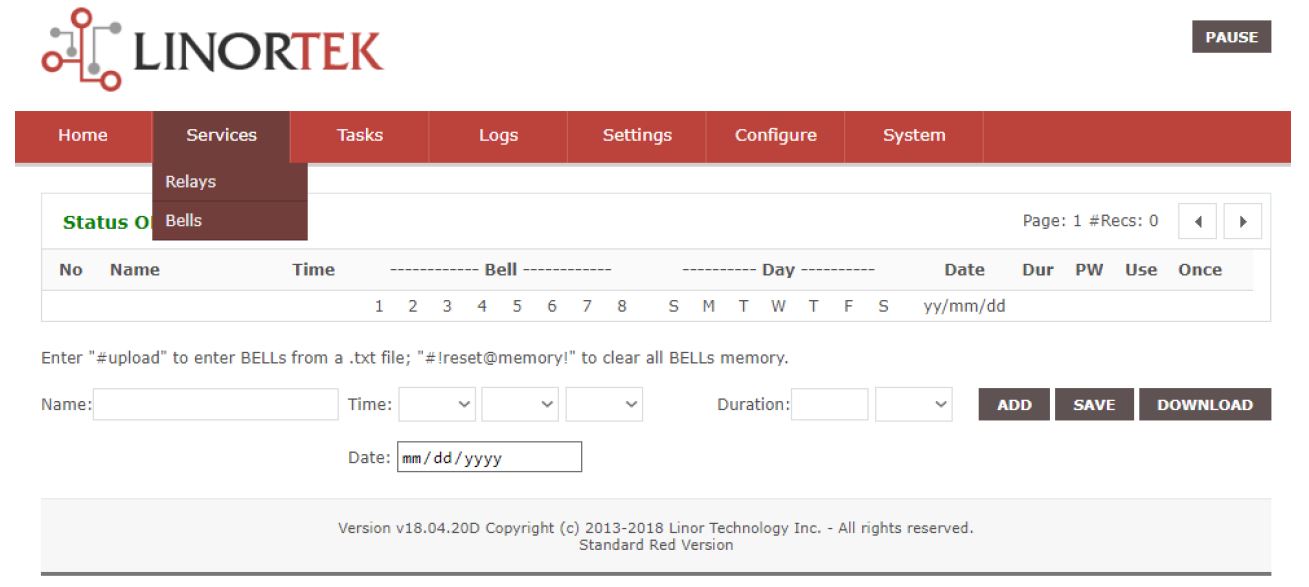 Netbell User Manual - Creating a Bell Schedule