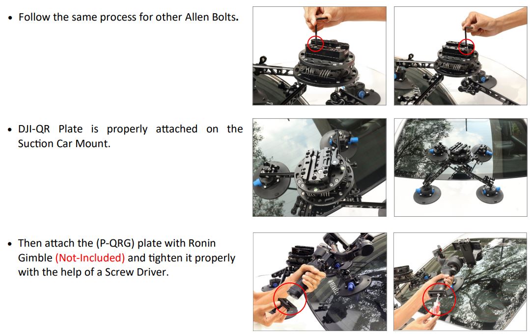PROAIM CM-BLPR-01 Ballpro Camera Suction Car Mount with Vibration Isolator User Manual - Ballpro Camera Setup