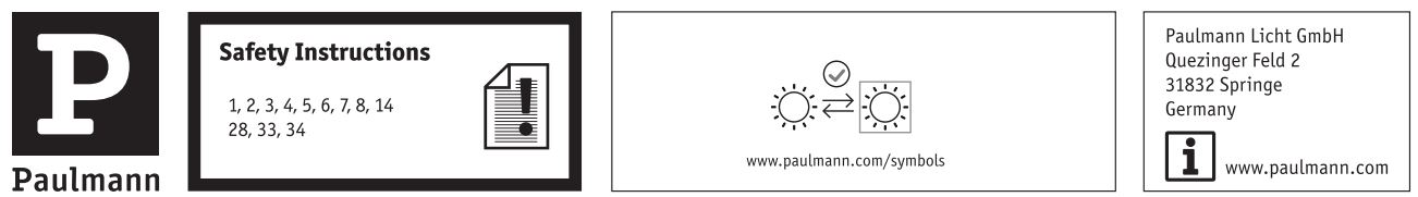 Paulmann 795.19 Runa Pendant Lamp Instruction Manual