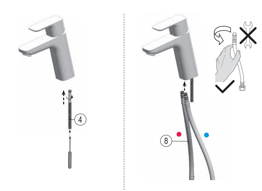 RAVAK 10 Free TD F 013.20 Washbasin Tap with Pop Up Waste Click Clack User Guide - How to use