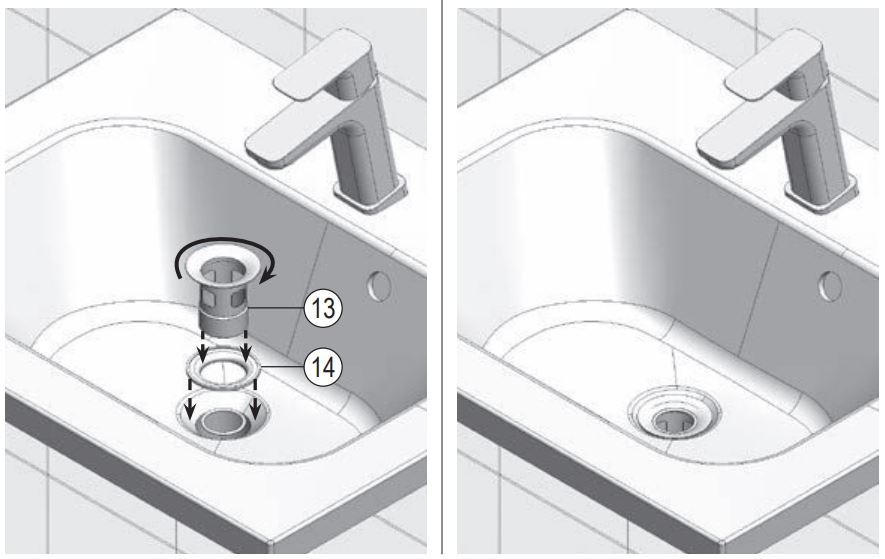 RAVAK 10 Free TD F 013.20 Washbasin Tap with Pop Up Waste Click Clack User Guide - How to use