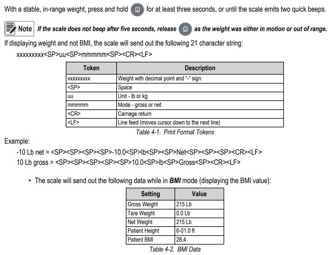 RICE LAKE 150-10-7 Digital Physician Scale Floor-Level User Manual - Push-button Keypad Print