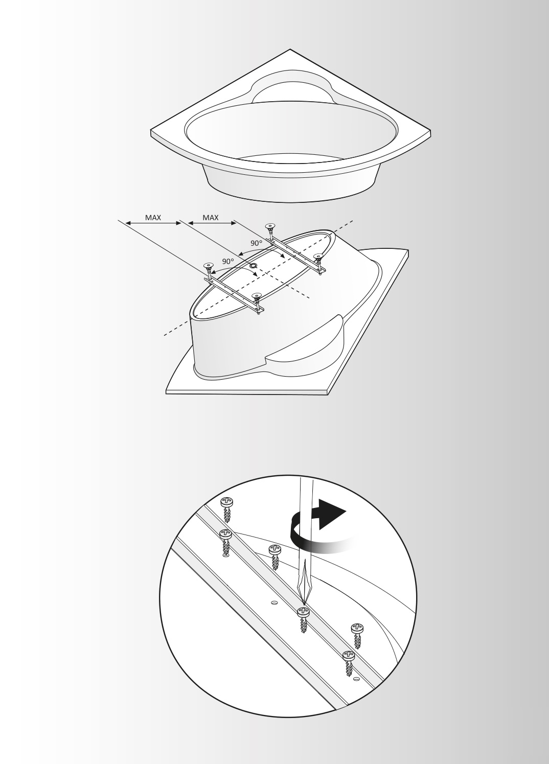 cersanit P-WP-ZEN170 Rectangular Bathtub - figure 2.2