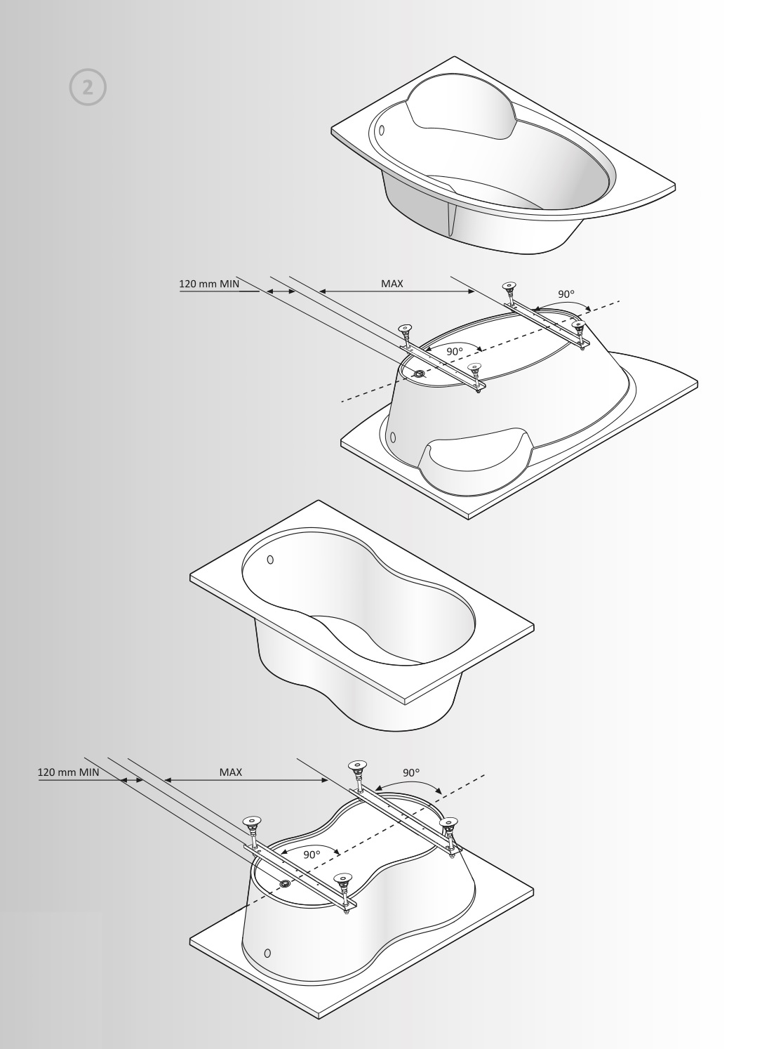 cersanit P-WP-ZEN170 Rectangular Bathtub - figure 2