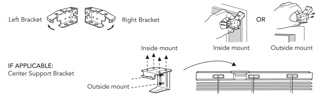 SelectBlinds 2-Inch Classic Wood Instruction Manual - BRACKET PLACEMENT