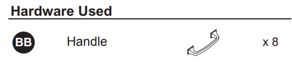 Style SELECTIONS 1678VA-49-311-934 48.875-In Vanity with Top Instruction Manual - One set of handles (BB) are packaged separately in the box