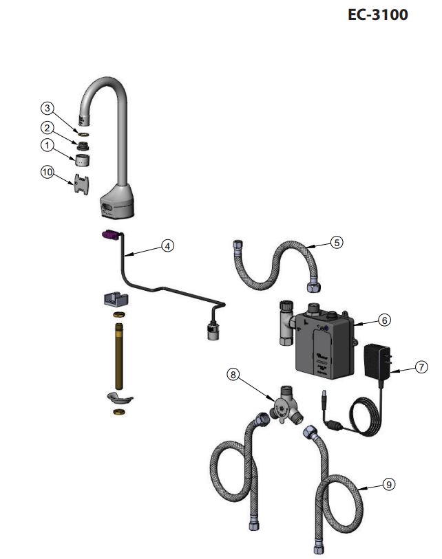 T S EC-3100 Series CheckPoint Instruction Manual - Exploded View