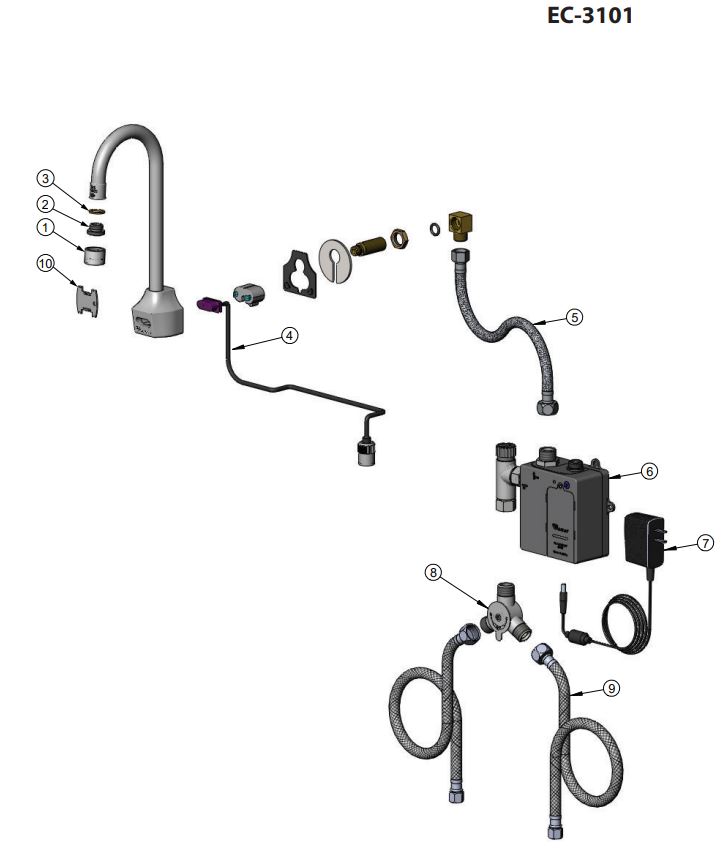 T S EC-3100 Series CheckPoint Instruction Manual - Exploded View