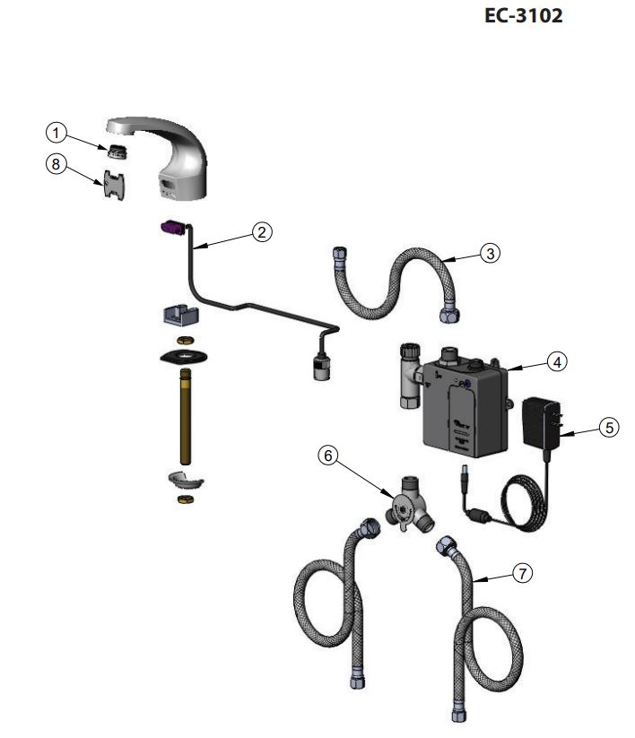 T S EC-3100 Series CheckPoint Instruction Manual - Exploded View