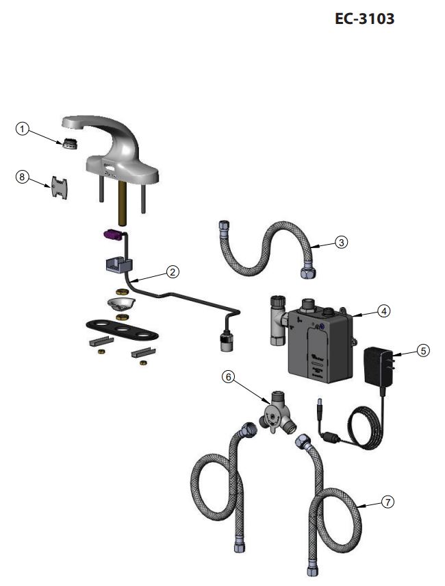 T S EC-3100 Series CheckPoint Instruction Manual - Exploded View