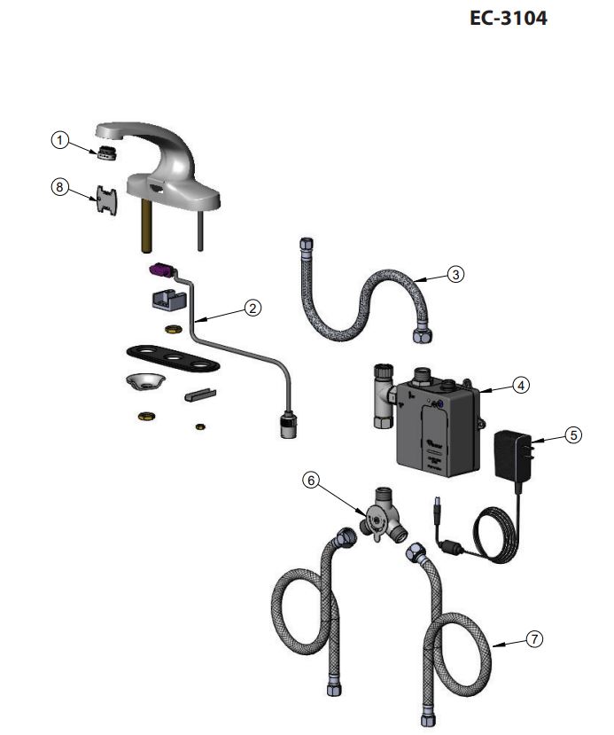 T S EC-3100 Series CheckPoint Instruction Manual - Exploded View