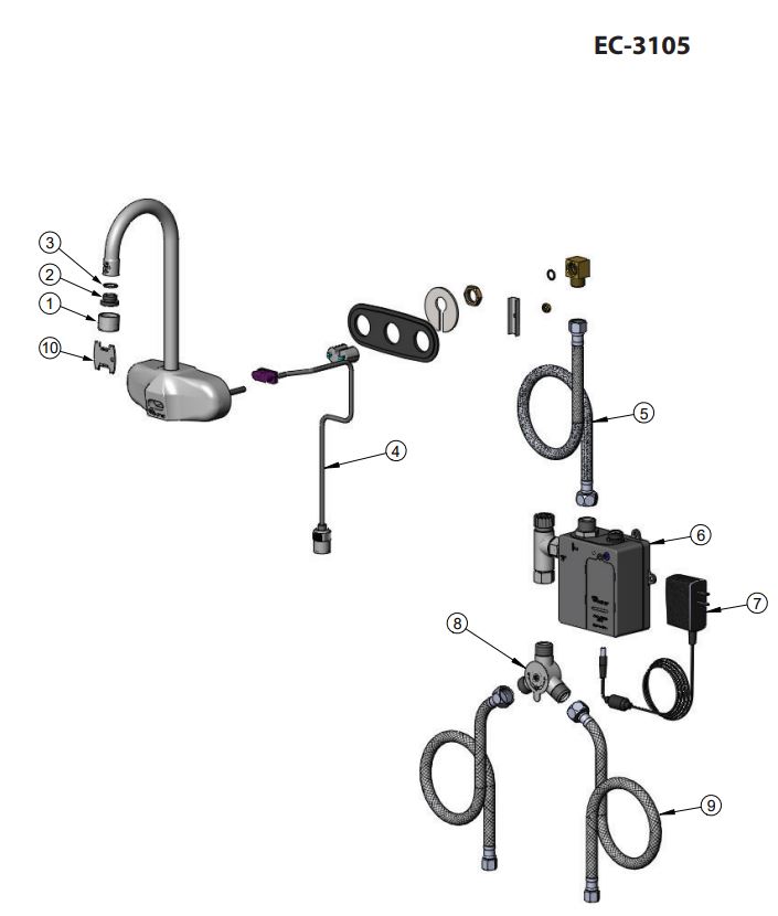 T S EC-3100 Series CheckPoint Instruction Manual - Exploded View