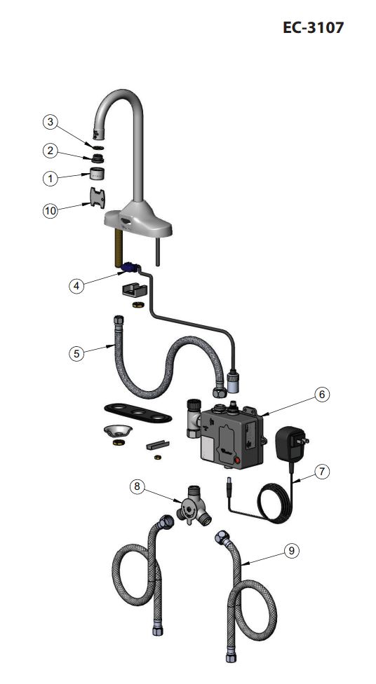 T S EC-3100 Series CheckPoint Instruction Manual - Exploded View