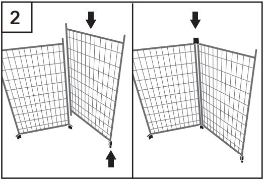 THE PET GAZEBO 23230E Pet Gazebo Instruction Manual - Place a Nylon Panel Connector on to one side of another Side Panel