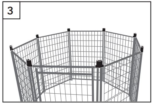 THE PET GAZEBO 23230E Pet Gazebo Instruction Manual - Repeat these steps until you have an octagonal shape