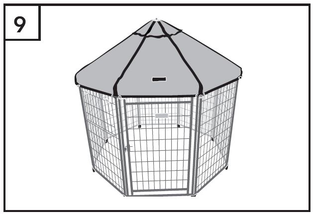 THE PET GAZEBO 23230E Pet Gazebo Instruction Manual - Your Pet Gazebo is now ready to use