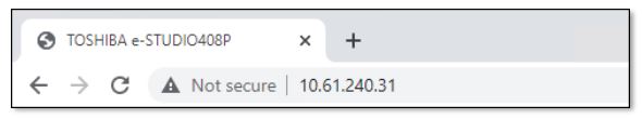 TOSHIBA A4 Series Paper Trays - Put your printers TCPIP address into the URL of your web browser