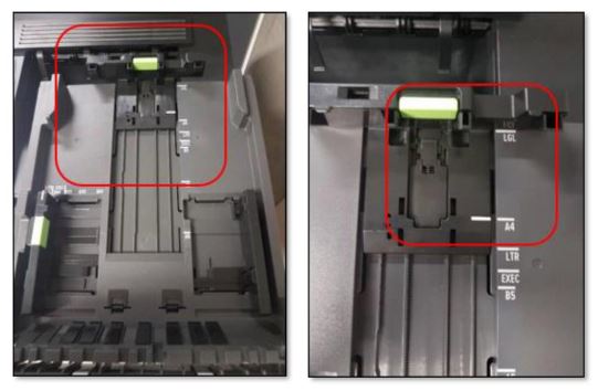 TOSHIBA A4 Series Paper Trays - Tray Guides not Adjusted