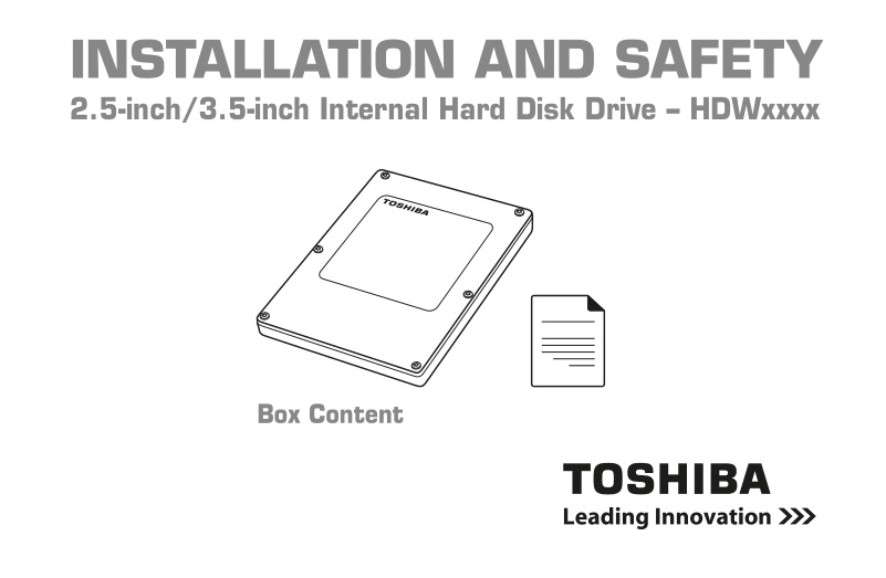 TOSHIBA S300 4TB Surveillance 3.5 Inch Internal Hard Drive Instructions