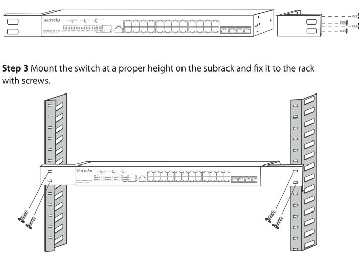 Tenda TEG5328P-24-410W L3 Managed PoE Switch Installation Guide - Installation