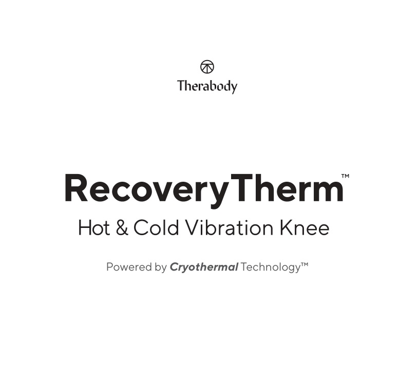 Therabody RecoveryTherm Hot and Cold Vibration Knee User Manual