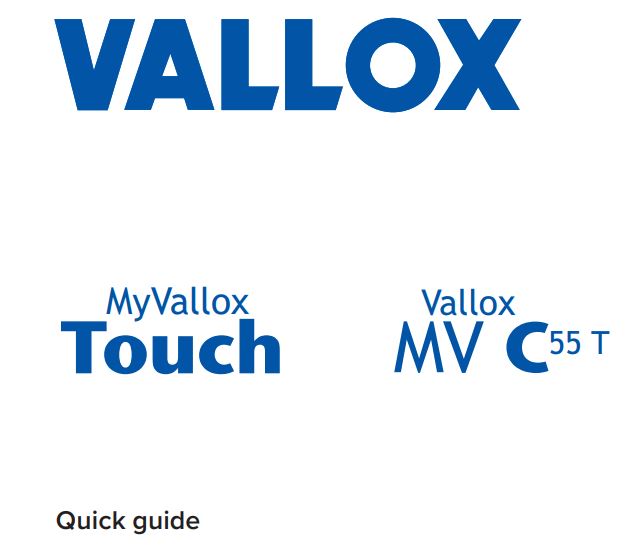 VALLOX MV C55 T Ventilation Unit User Guide