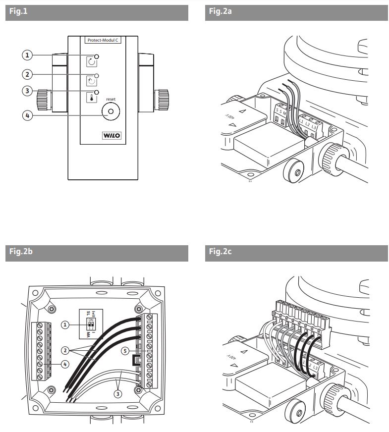 WILO 2046631 Circulation Pump Instruction Manual - Fig 1,2