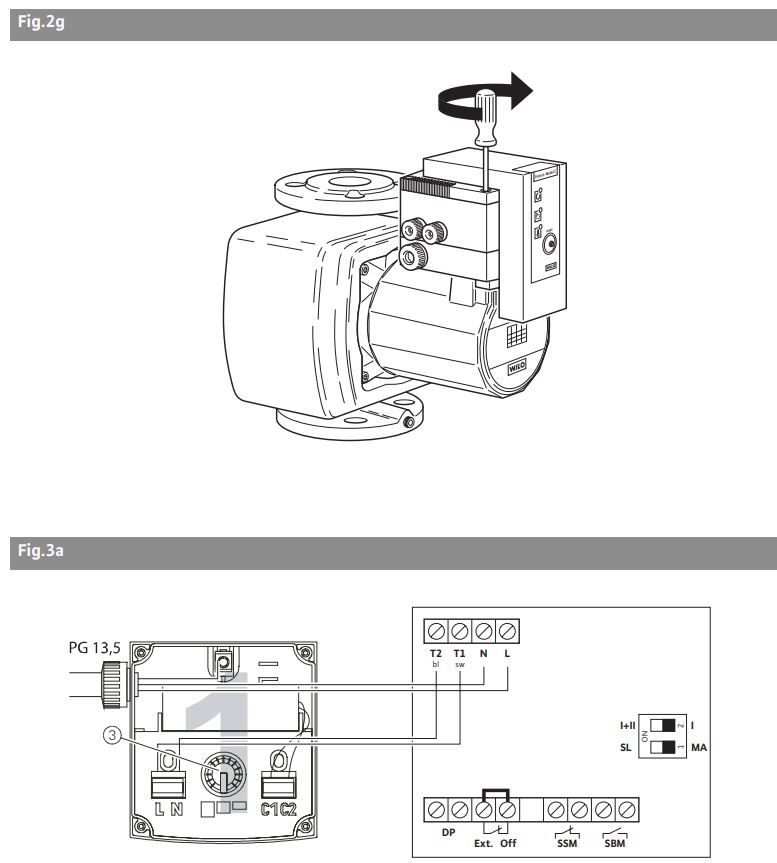 WILO 2046631 Circulation Pump Instruction Manual - Fig 4