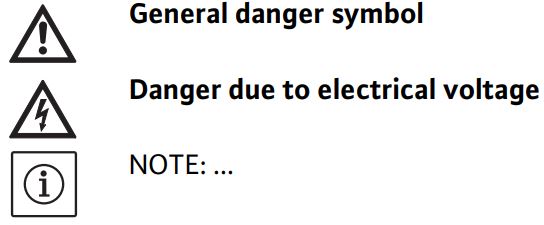 WILO 2046631 Circulation Pump Instruction Manual - Symbols