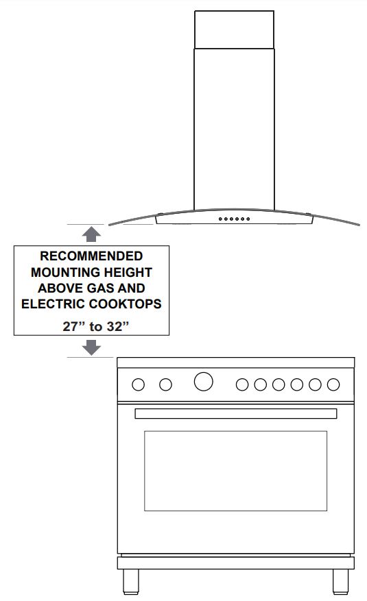 XOM30GC Wall Mount Chimney Range Hood Instruction Manual - HIGHS AND LOWS