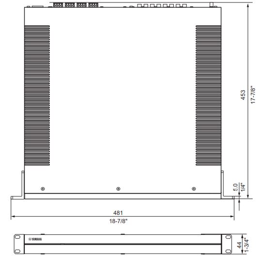 YAMAHA XDA-QS5400RK Multi-Room Amplifiers Owner's Manual - Brackets with front cover