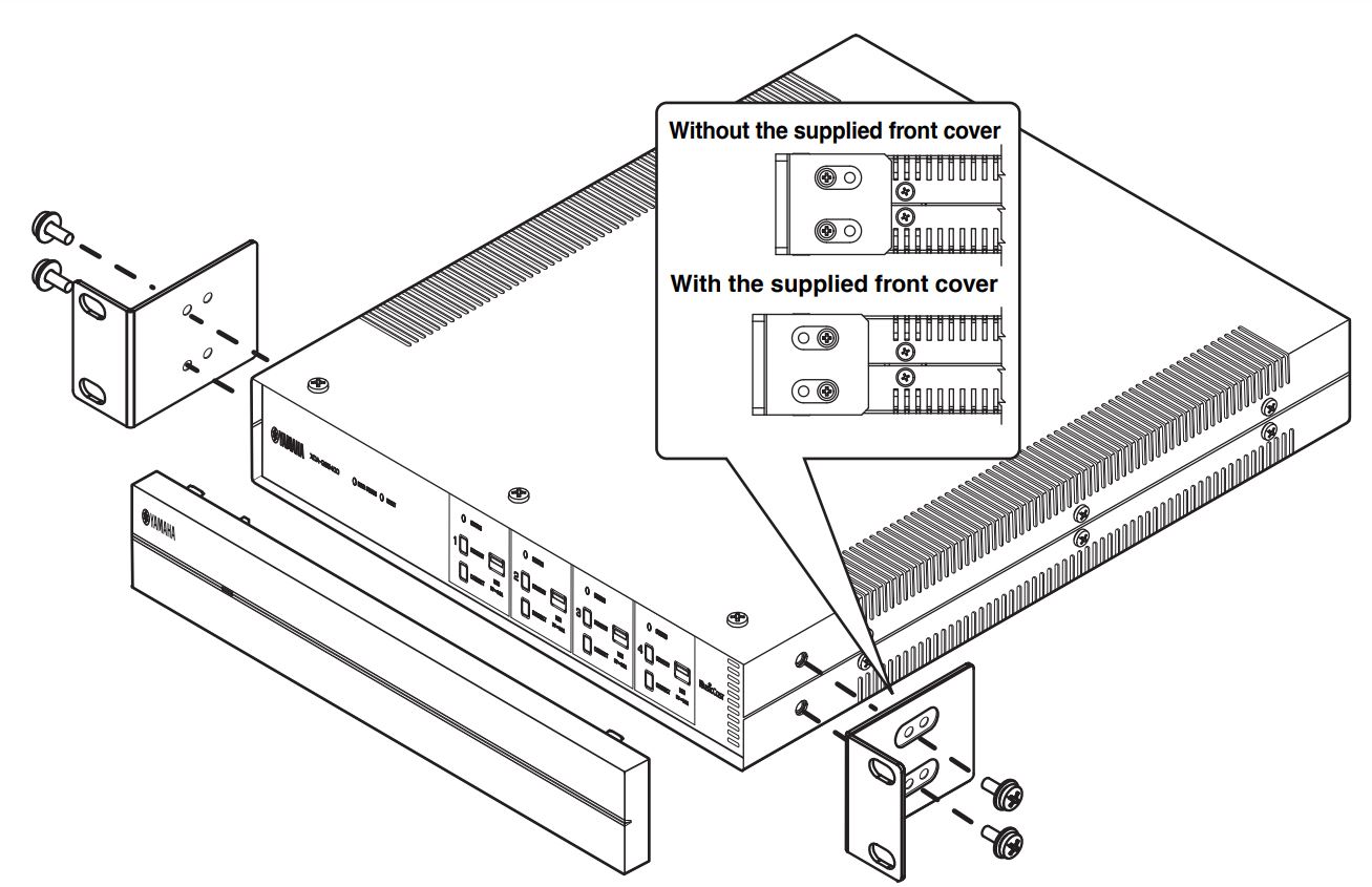 YAMAHA XDA-QS5400RK Multi-Room Amplifiers Owner's Manual - Mounting the unit on a rack