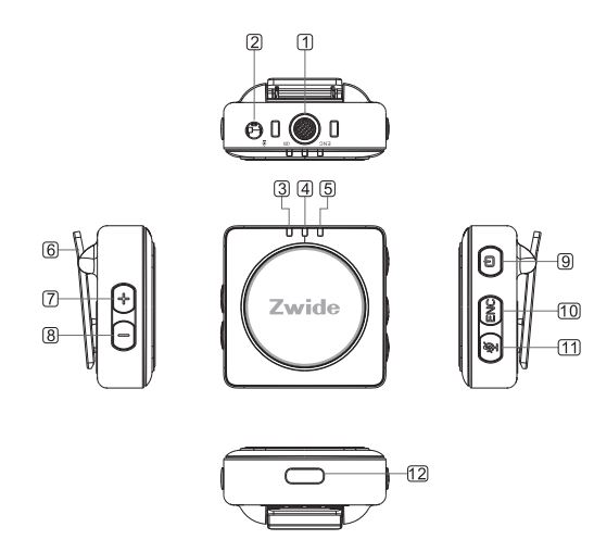 Zwide M1 Wireless Lavalier Microphone User Manual - ID Diagram Of TX