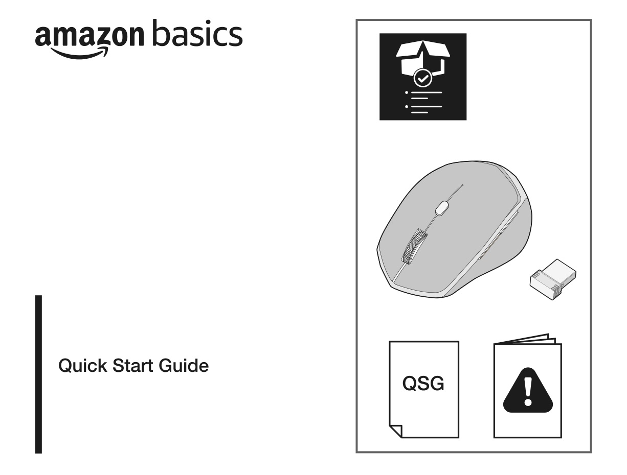 amazonbasics B08P6NDDGZ 6-Button 2.4GHz and Bluetooth Wireless Mouse User Guide