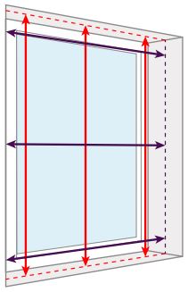 blinds 2go Aria Pearl Grey Privacy Sheer User Guide - Recess fitting