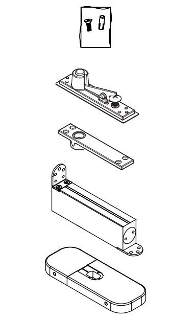 eNTRO D5000 Hydraulic Pivot Closer - CONTENTS