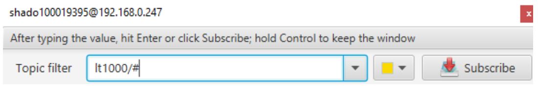 iTrixx MQTT Gateway & iTrixx-WFMN Setting Instructions User Manual - Click Subscribe and it will begin receiving data from your WIFI Mini Hour Meter