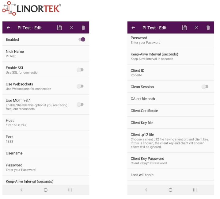 iTrixx MQTT Gateway & iTrixx-WFMN Setting Instructions User Manual - Tap your broker and you will come to a new screen where you can add topics to subscribe to