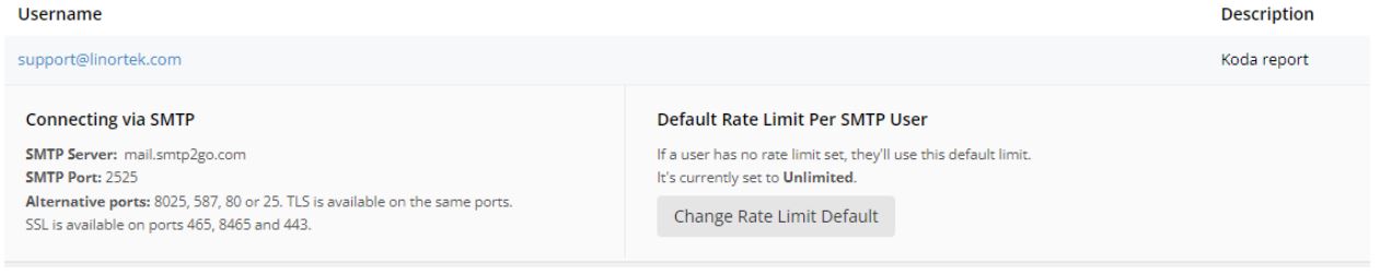 iTrixx Network Hour Meter User Manual - After the user is added to your SMTP2GO account