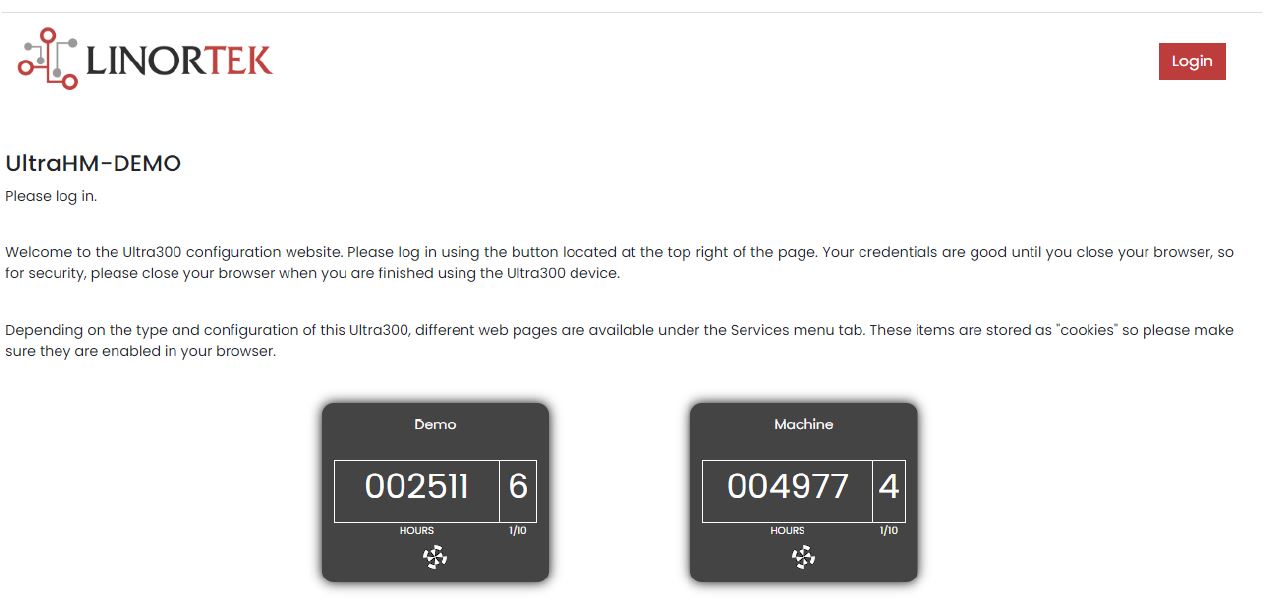 iTrixx-Ultra 300 Ethernet Hour Meter User Manual - Landing Page