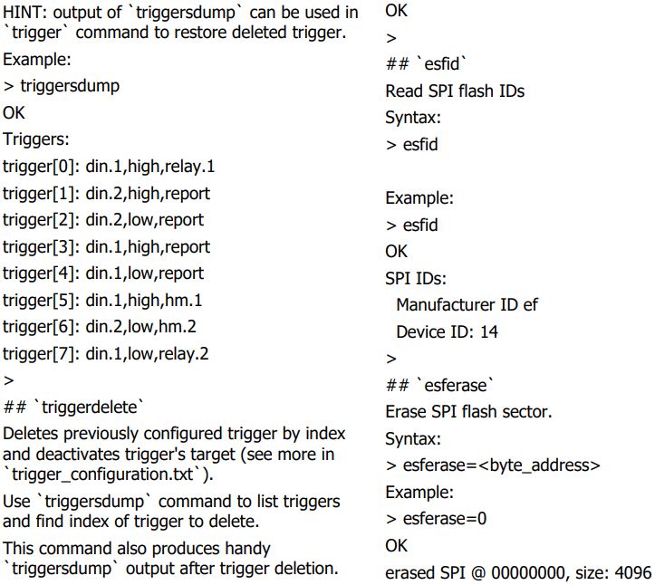 iTrixx-WFMN Owners and Operation User Manual - Appendix 1 Available Commands