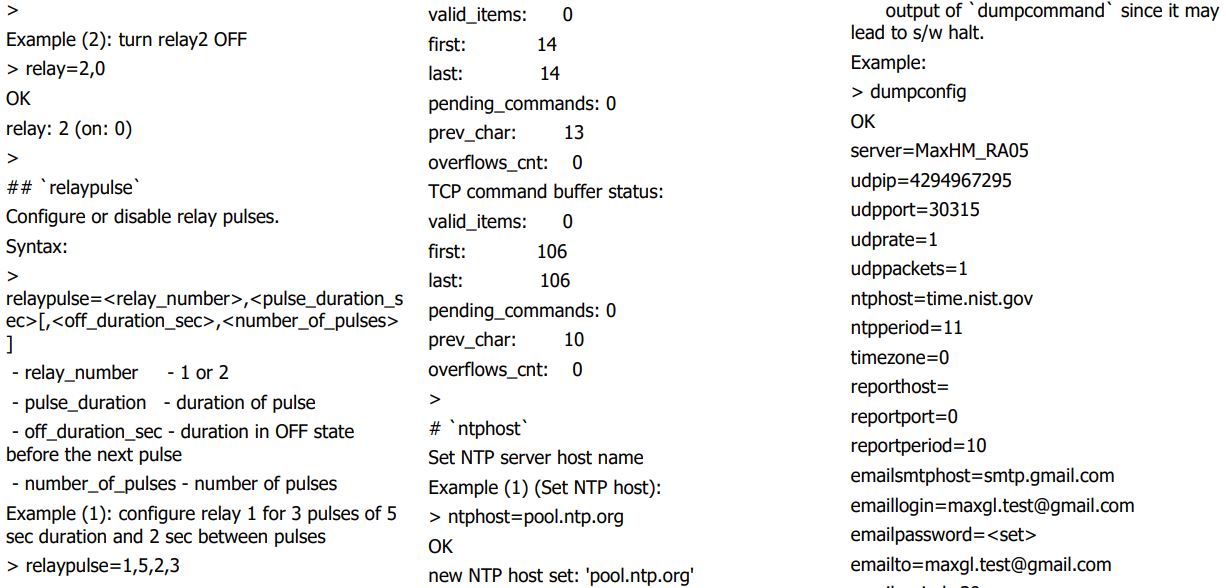 iTrixx-WFMN Owners and Operation User Manual - Appendix 1 Available Commands