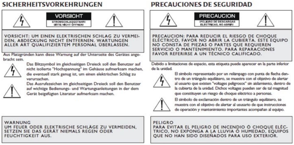 iTrixx-WFMN Owners and Operation User Manual - Precauciones de seguridaa