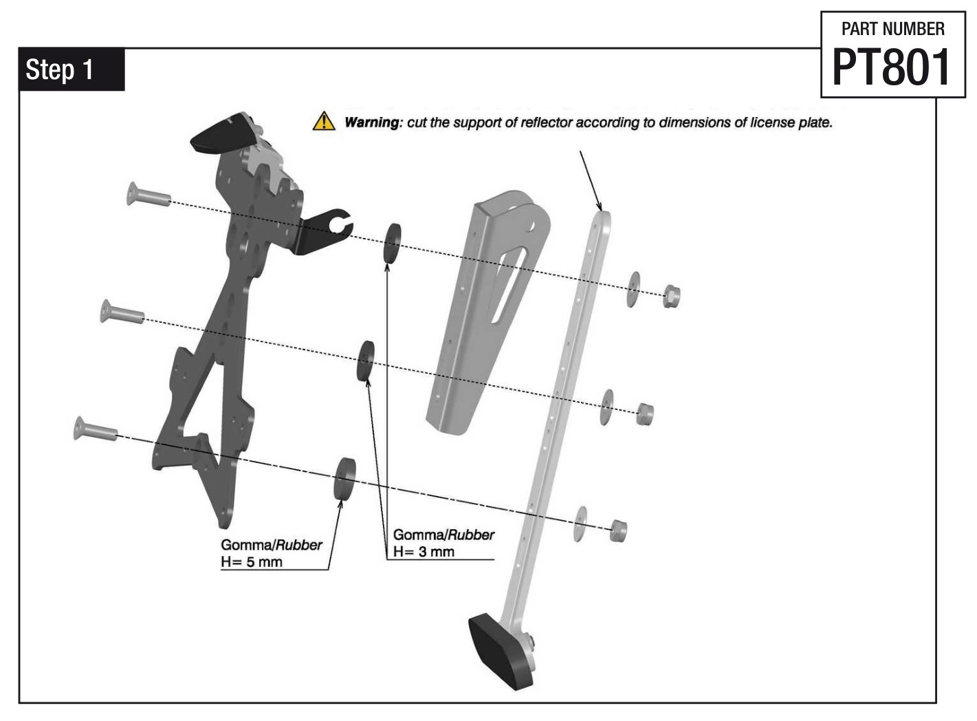 rizoma RS660 Fender Eliminator Aprilia - Step 1